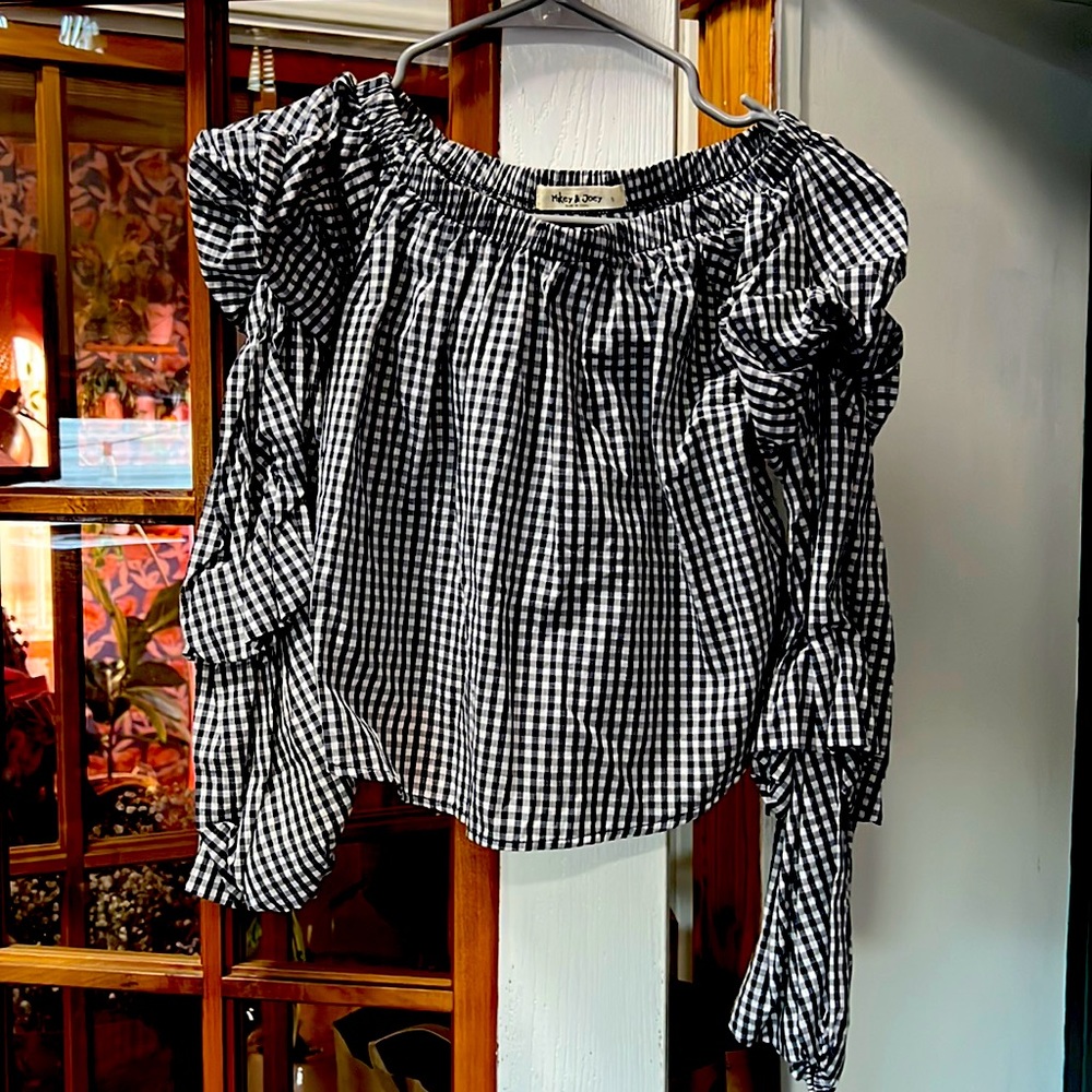 Milk Maid Gingham crop top